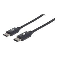 CABLE USB,MANHATTAN,354882,-C V2.0, C-C 3M NEGRO 60W, 480MB