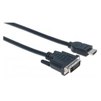 CABLE HDMI,MANHATTAN,372510, - DVI-D M-M 3.0M