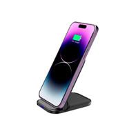 CARGADOR DE ESCRITORIO ACTECK ENERGON S-MATE CI710 / PARA CELULAR / INALAMBRICO QI CARGA RAPIDA / 15 W - 5 W / PLEGABLE / CARGA SIMULTANEA / USB TIPO C / NEGRO / AC-937160