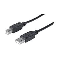 CABLE USB, MANHATTAN,306218, V2.0 A-B 0.9M, NEGRO