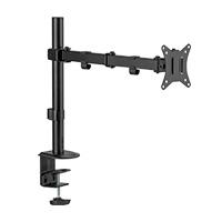 SOPORTE ACTECK ENFORCE ZONE SM450 / PARA MONITOR - TELEVISION / FIJACION A ESCRITORIO POR PRENSA MECANICA / ATORNILLADO / VESA / MAX 9 KG / ROTACION 180 / INCLINACION / METAL / NEGRO / AC-934596
