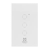APAGADOR INTELIGENTE DE PARED MIRATI DE 3 APAGADORES TOUCH WIFI 2.4HZ BLUETOOTH // COMPATIBLE CON ANDROID E IOS // FUNCIONA CON ALEXA Y ASISTENTE DE GOOGLE