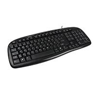 TECLADO ALAMBRICO MULTIMEDIA TECLAS DE MEMBRANA CONECTOR USB EASY LINE BY PERFECT CHOICE - NEGRO